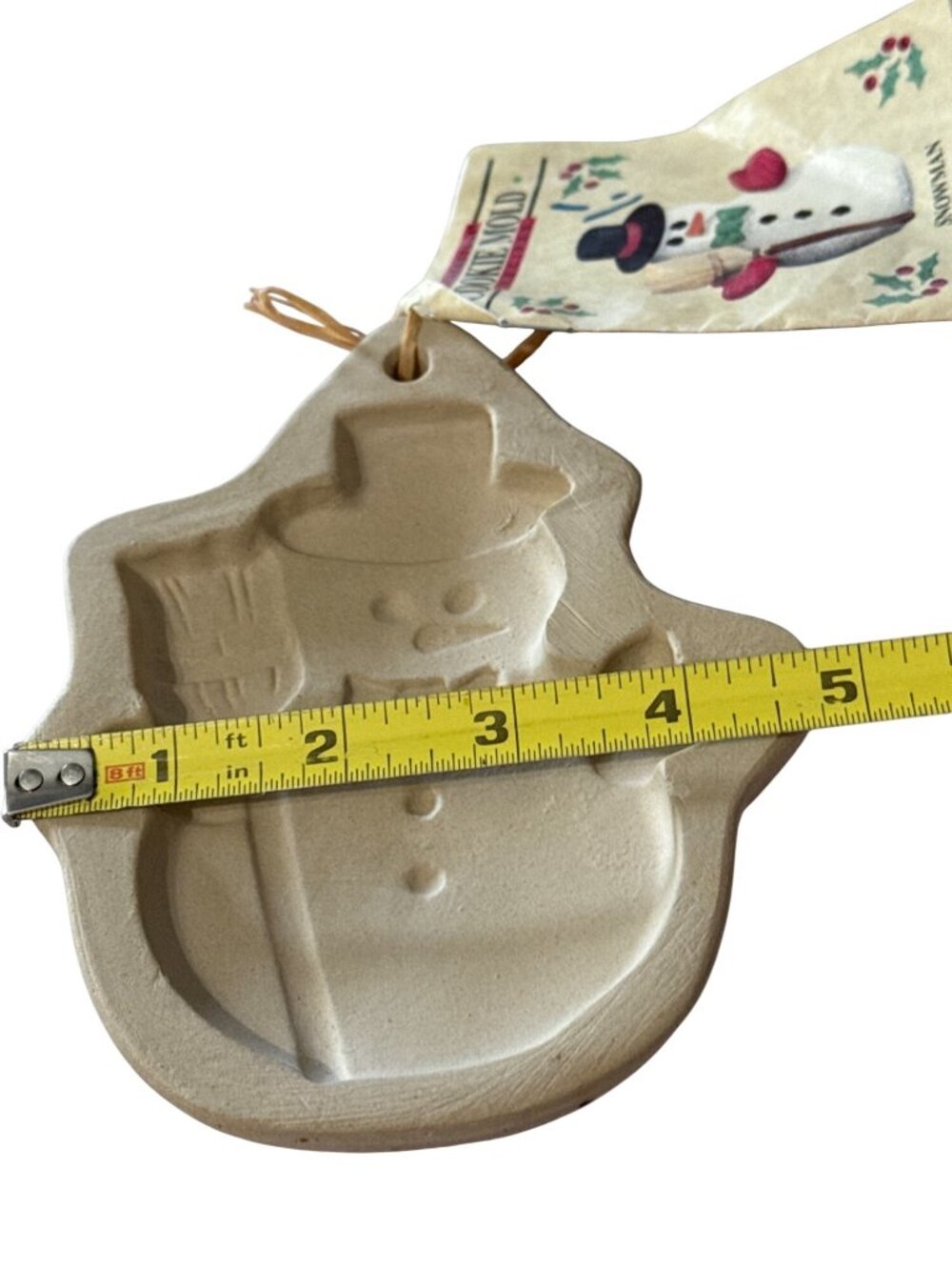 Vintage 1994 Superstone Snowman Cookie Mold By Sassafras Enterprises Made In USA - Picture 6 of 6